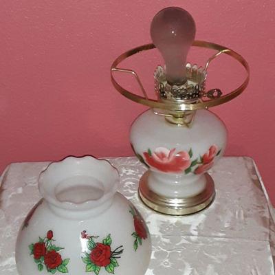 Gone with the Wind Milk Glass Lamp
