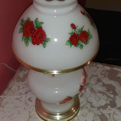 Gone with the Wind Milk Glass Lamp