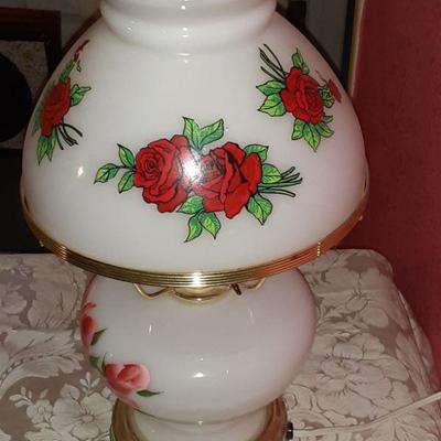 Gone with the Wind Milk Glass Lamp