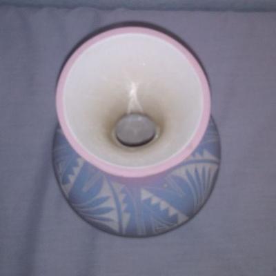 Native Indian Signed Pottery Bud Vase