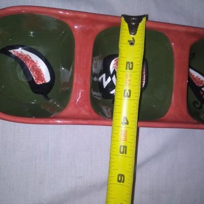 Decorative Three Compartment Relish Dish