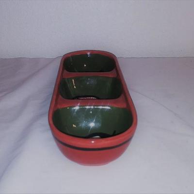 Decorative Three Compartment Relish Dish