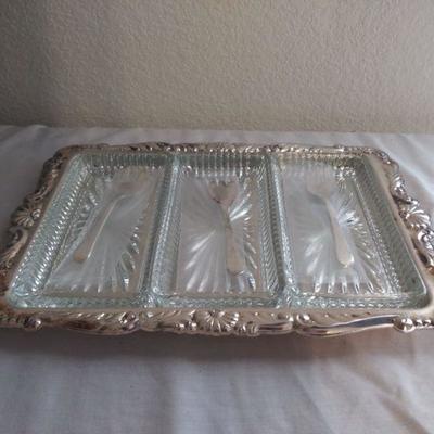 Oneida Silver-plate Relish Serving Tray