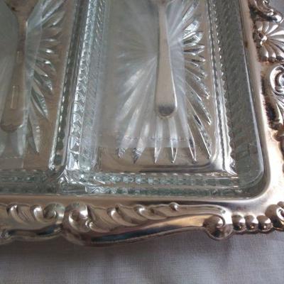 Oneida Silver-plate Relish Serving Tray