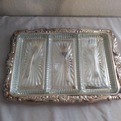 Oneida Silver-plate Relish Serving Tray