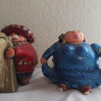 Primitive Mariachi Clay Figurines
