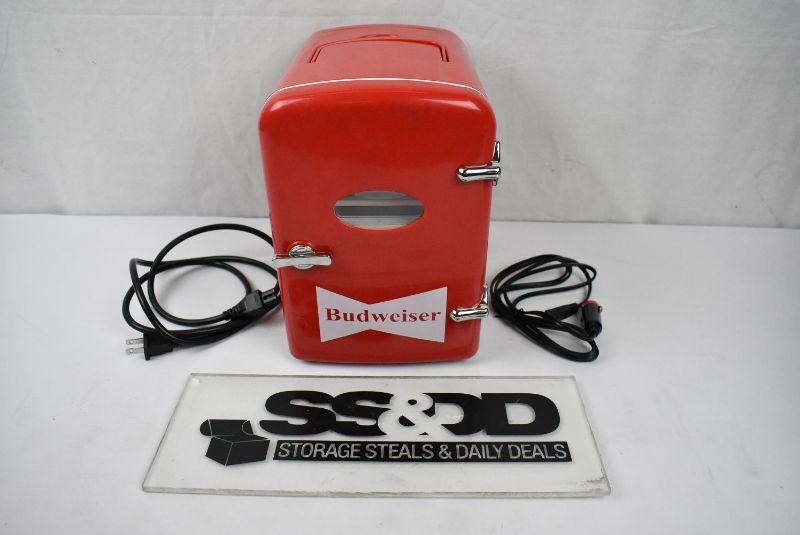 Budweiser Portable 6can Mini Fridge, MIS135BUD, Red, Works