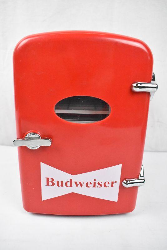 Budweiser Portable 6can Mini Fridge, MIS135BUD, Red, Works