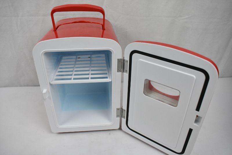 Budweiser Portable 6can Mini Fridge, MIS135BUD, Red, Works