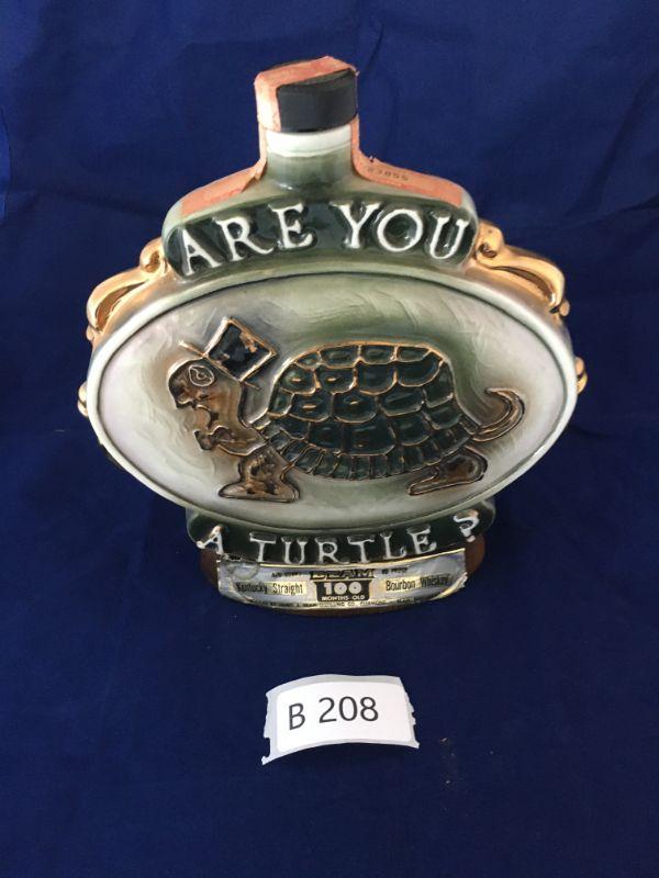 2/3 Jim Beam "Are You a Turtle" Decanter (B208)