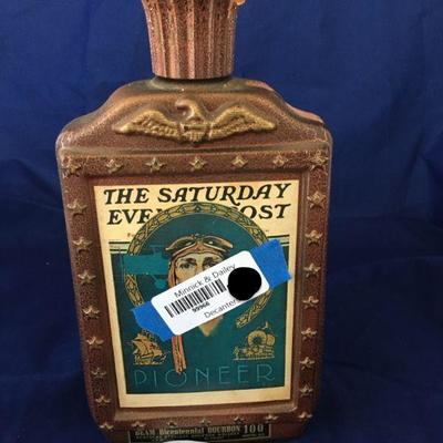 Jim Beam The Saturday Evening Post Pioneer Decanter (B277)
