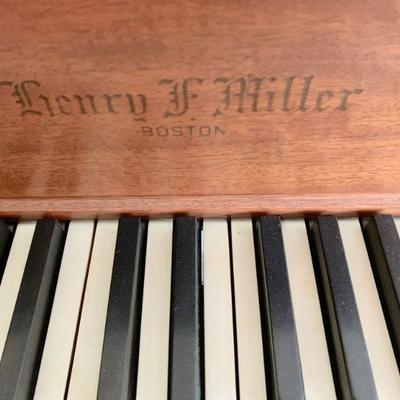 HENRY F. MILLER ANTIQUE BABY GRAND PIANO