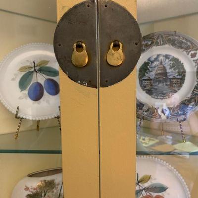 #16   VINTAGE CORNER CUPBOARD ASIAN THEME HARDWARE FAUX FINISHES