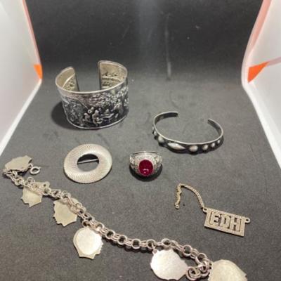 Lot # 643 Lot of Sterling Silver Jewelry 