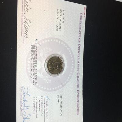 2/2 2017 John Addams Dollar Coin