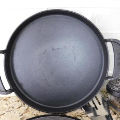 Collection of Grilling Items including a Weber Cast Iron Hot Skillet