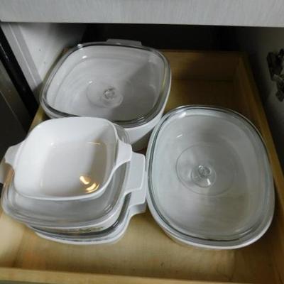 Collection of Corning Ware and Other Baking Dishes