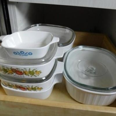 Collection of Corning Ware and Other Baking Dishes