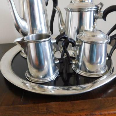 Vintage Kirk Stieff 5pc Pewter Coffee Set