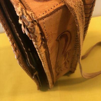#3 Hand Made LEATHER Tooled Purse