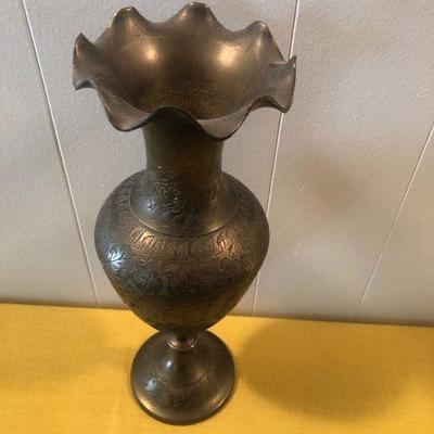 #17 Hammered Brass Vase 