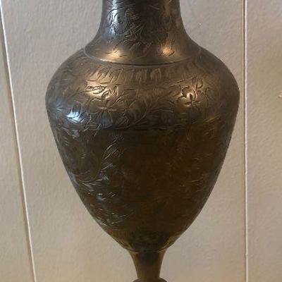 #17 Hammered Brass Vase 