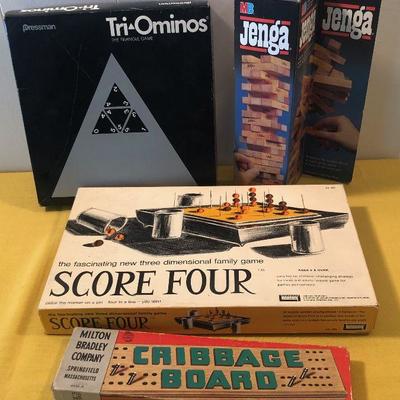 #70 4 Games: Tri-Ominoes, Score Four, Jenga