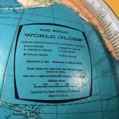 #93 Rand McNally World Globe 