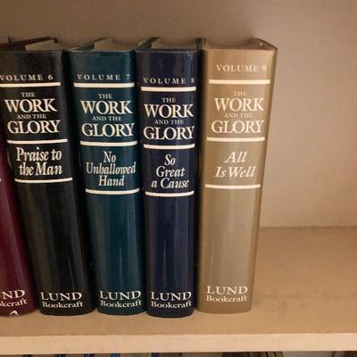 #168 9 volume set of THE WORK & THE GLORY