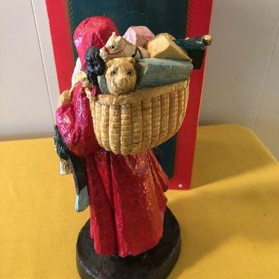 #181 RESIN SANTA with basket of Toys 