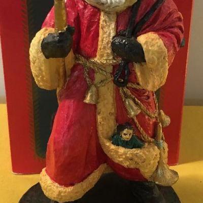 #183 Resin Santa with a staff 