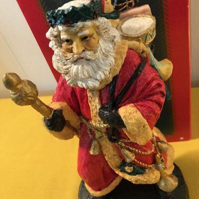 #183 Resin Santa with a staff 