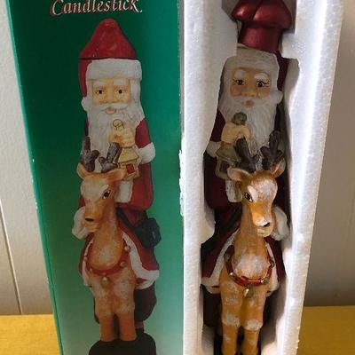 #190 Old World Santa Candle Stick 