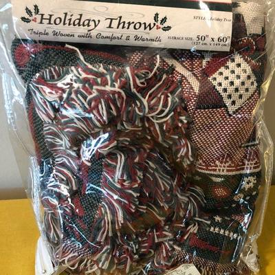 #192 Triple woven throw - Holiday 