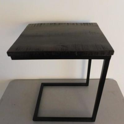 Contemporary Solid Wood Top with Metal Frame Side Table 20