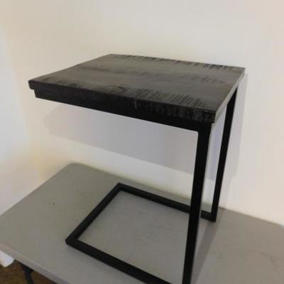 Contemporary Solid Wood Top with Metal Frame Side Table 20