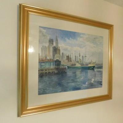 Framed Art New York Skyline by Florence Whitehill 37