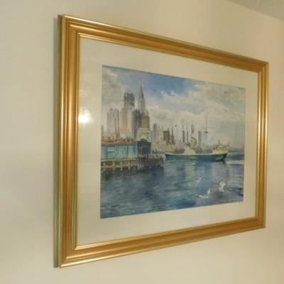 Framed Art New York Skyline by Florence Whitehill 37