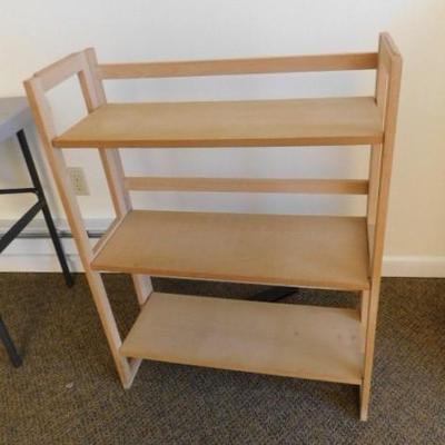 Solid Wood Three Shelf Folding Plant or Book Stand 28