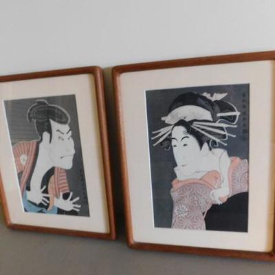Set of Two Block Prints Male and Female 15