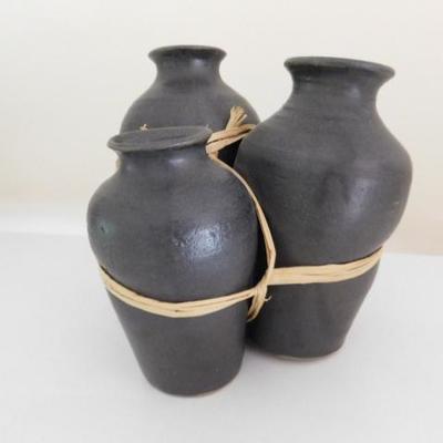Set of Three Clay Pots Bundled