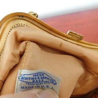 Vintage Gold Mesh Purse Whiting & Davis Co. Bags