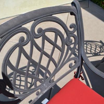 Lot 19. Pair of metal patio arm chairs