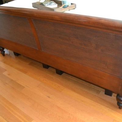 Lot 21. Ethan Allen California King Size Sleigh Bed Head and Foot board 