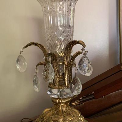 #73    VINTAGE TORCHERE CRYSTALS 