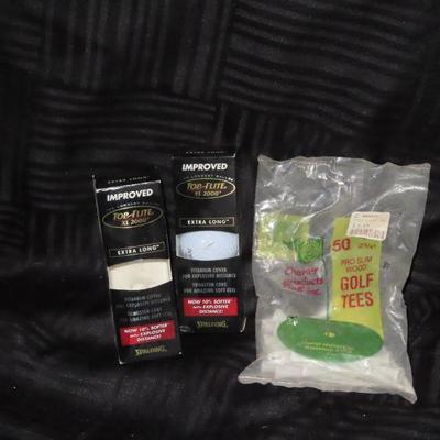 Top Elite 3 Golf balls and tees