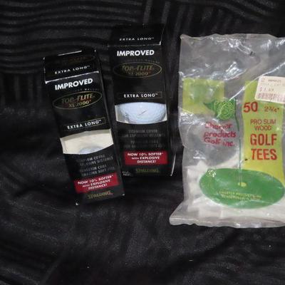 Top Elite 3 Golf balls and tees