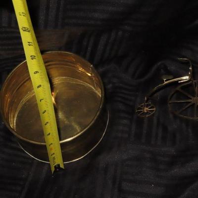 Brass Bicycle and Pot