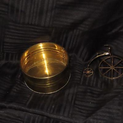 Brass Bicycle and Pot
