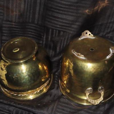 2 Large Brass Pots